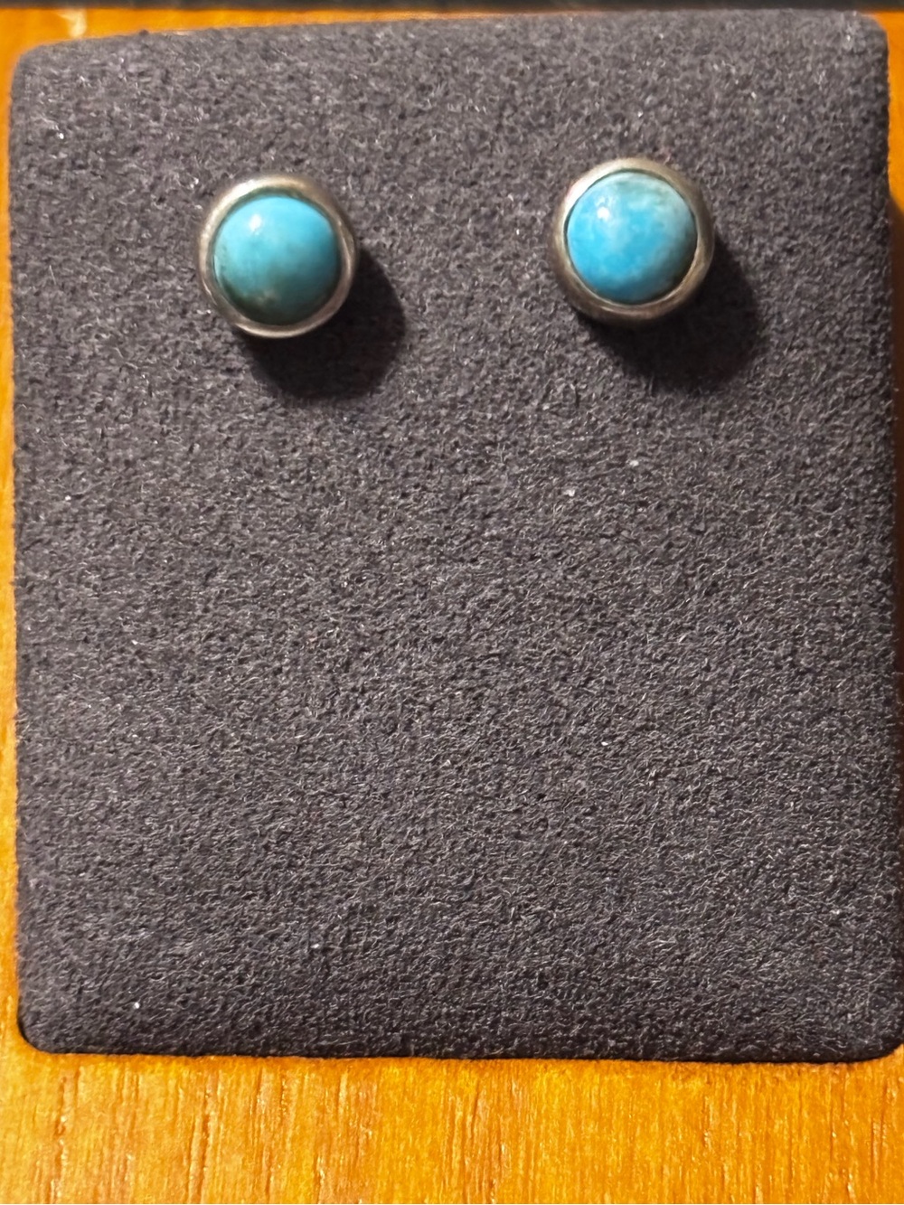 Pura Vida Turquoise Blue Round Stone Stud Earrings READ